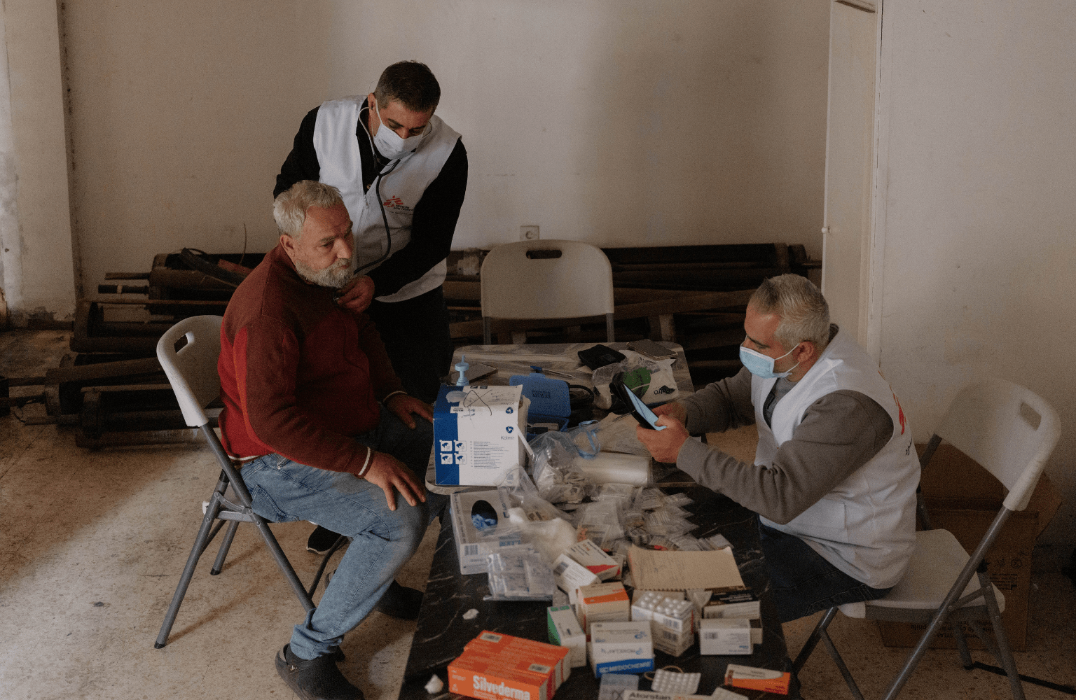 MSF Mobile Medical Unit in Azarieh shelter Lebanon