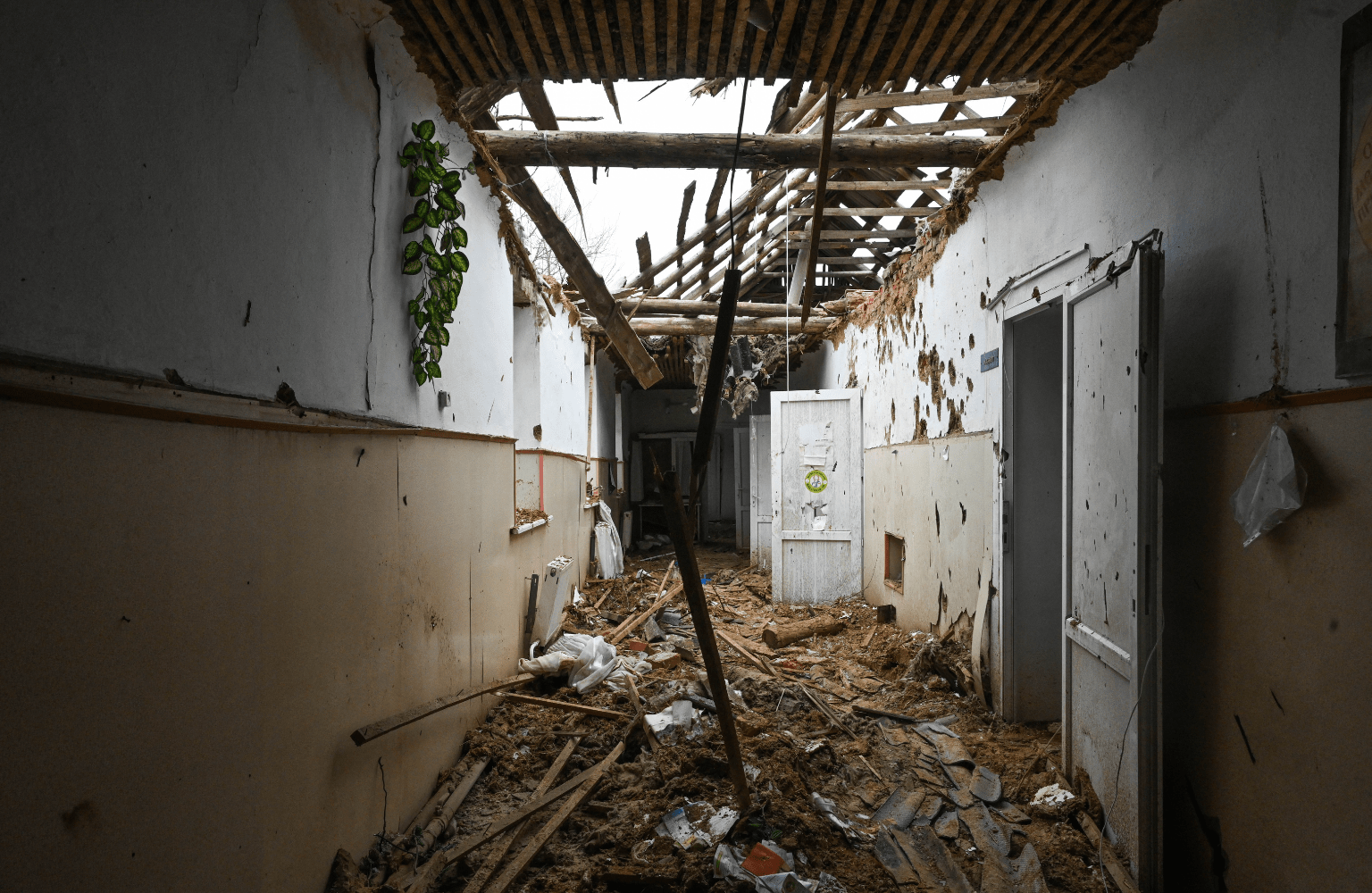 Medical and health aid centre in Davydiv Brid village, Kherson Oblast. 31 January 2023.